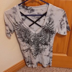 Affliction vneck tee